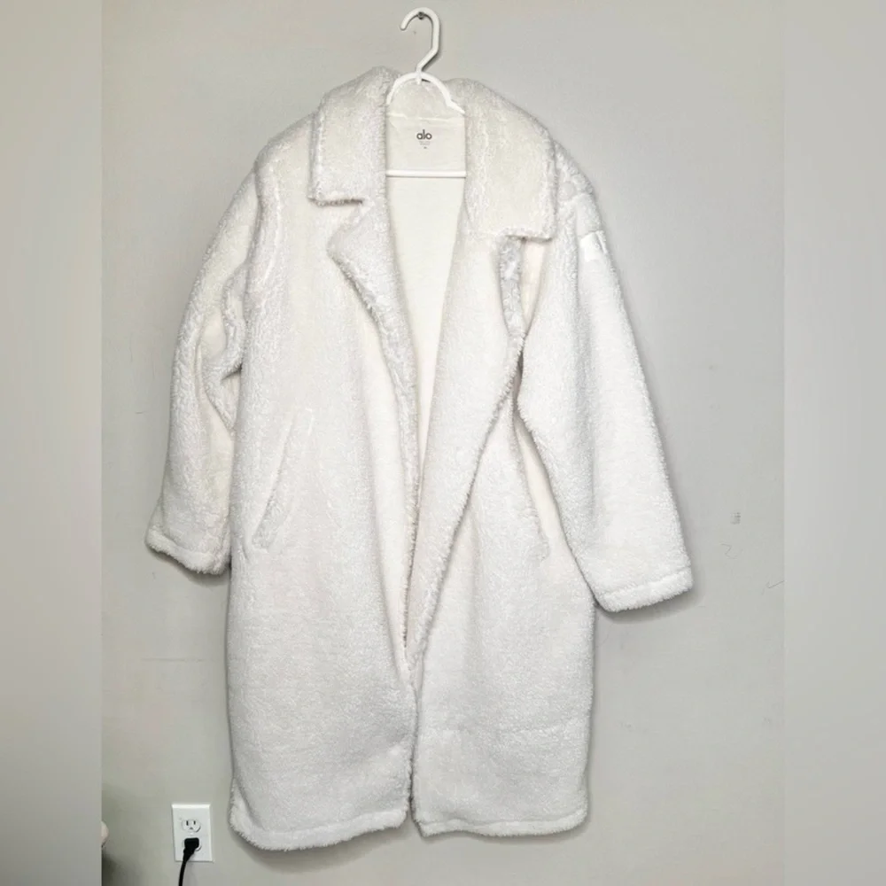 Alo yoga Sherpa oversized Classic trench coat white Teddy size XS
